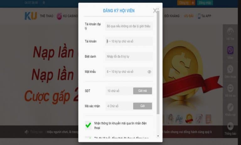 Đăng ký tại nhà cái KU11